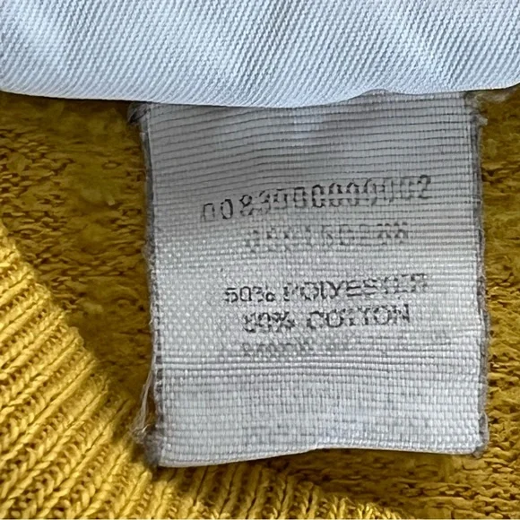 Vintage Women’s Sweatshirt Size S/M Mustard Yellow Crew Neck Retro Gym Casual - Picture 4 of 9